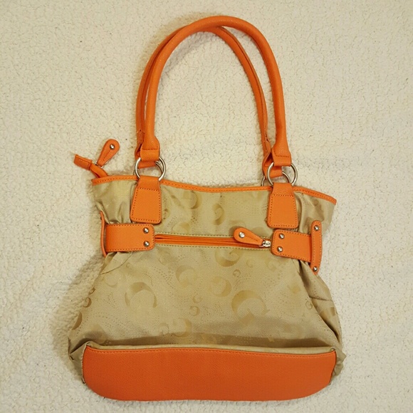 Cream Purse with Orange Detailing - Picture 2 of 4